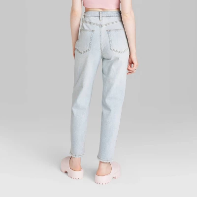 Women's Super-High Rise Tapered Jeans - Wild Fable™ Light Wash 2 Women's Super-High Rise Tapered Jeans - Wild Fable™ Light Wash - Image 2