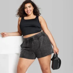 Women's High-Rise Fleece Shorts - Wild Fable™ -Trendy Wear Women Store GUEST c2e4da47 8d9e 4ffa 8b65 98dc64cce651