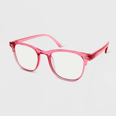 Women's Square Blue Light Filtering Glasses - Wild Fable™ Pink 1 Women's Square Blue Light Filtering Glasses - Wild Fable™ Pink
