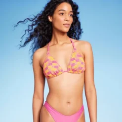Women's Space Dye Crochete Triangle Bikini Top - Wild Fable™ Orange/Magenta -Trendy Wear Women Store GUEST c593c657 1607 4e0e bb41 5b336b5f14fb