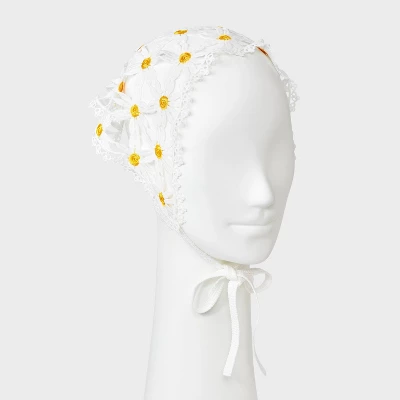 Daisy Knit Headscarf - Wild Fable™ White/Yellow 1 Daisy Knit Headscarf - Wild Fable™ White/Yellow