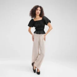 Women's Shirred Puff Sleeve Blouse - Wild Fableā¢