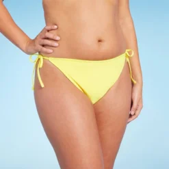 Women's Side-Tie Cheeky Bikini Bottom - Wild Fable™ Yellow -Trendy Wear Women Store GUEST d64511ec 214e 480d bbb0 3278b8657618