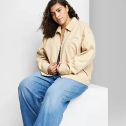 Women's Boxy Zip-Up Cord Jacket - Wild Fable™ -Trendy Wear Women Store GUEST e0eb7ba2 ee21 4331 a686 e008b412571f