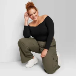 Women's Long Sleeve Off The Shoulder T-Shirt - Wild Fable™ -Trendy Wear Women Store GUEST e1ed2e79 c858 4f08 b991 191552cbc2ed