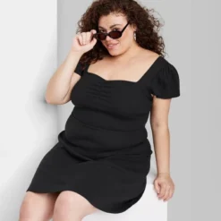 Women's Cap Short Sleeve Fit & Flare Knit Skater Dress - Wild Fable™ -Trendy Wear Women Store GUEST e5363af8 56d6 4020 afac a04c27c52466