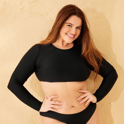 Women's Cross Back Swim Rash Guard - Wild Fable™ 3 Women's Cross Back Swim Rash Guard - Wild Fable™ - Image 3