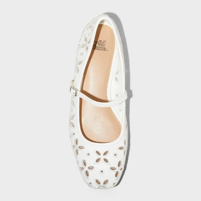 Women's Elsa Eyelet Mary Jane Ballet Flats With Memory Foam Insole - Wild Fable™ 2 Women's Elsa Eyelet Mary Jane Ballet Flats With Memory Foam Insole - Wild Fable™ - Image 2