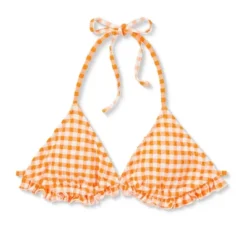 Women's Ruffle Detail Triangle Bikini Top - Wild Fable™ Orange Gingham 11 Women's Ruffle Detail Triangle Bikini Top - Wild Fable™ Orange Gingham -Trendy Wear Women Store GUEST ec6220d1 9f0f 4365 84f1 f33c7ac893dc