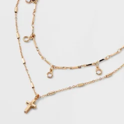 Cross Charm Multi-Strand Necklace - Wild Fable™ Gold 5 Cross Charm Multi-Strand Necklace - Wild Fable™ Gold -Trendy Wear Women Store GUEST ed8b8179 af53 4ae1 8c3a 6f5925a54865