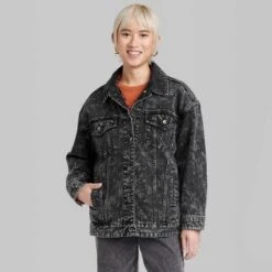 Women's Oversized Denim Trucker Jacket - Wild Fable™