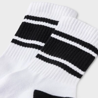Women's Game Day Varsity Stripe Ribbed Cushioned Mid Crew Socks - Wild Fable™ 2 Women's Game Day Varsity Stripe Ribbed Cushioned Mid Crew Socks - Wild Fable™ - Image 2