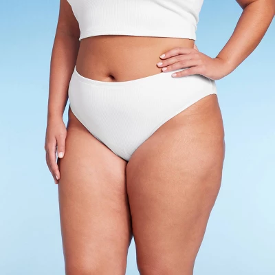 Women's Ribbed Scoop Front High Leg Cheeky Bikini Bottom - Wild Fable™ 14 Women's Ribbed Scoop Front High Leg Cheeky Bikini Bottom - Wild Fable™ - Image 14