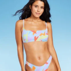 Women's Ribbed Square Neck Bralette Bikini Top - Wild Fable™ -Trendy Wear Women Store GUEST f402722b 04bc 466f 9287 a1d4cada4476