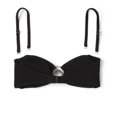 Women's Pucker Textured Center Front Shell Detail Bandeau Bikini Top - Wild Fable™ 6 Women's Pucker Textured Center Front Shell Detail Bandeau Bikini Top - Wild Fable™ - Image 6