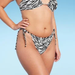 Women's Ultra High Leg Adjustable Coverage Bikini Bottom - Wild Fable™ Black/White Zebra Print -Trendy Wear Women Store GUEST f692f876 c832 4433 9f28 d5e9d228c4d5