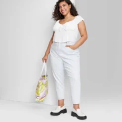 Women's Super-High Rise Curvy Tapered Jeans - Wild Fable™ Ultra Light Wash -Trendy Wear Women Store GUEST f8fc547a 9aec 4937 9bb7 73c9ba4415c3