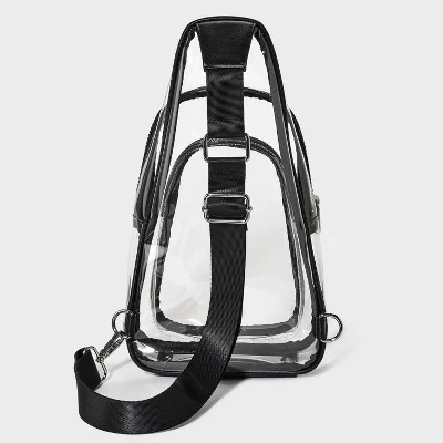 Flap Sling Crossbody Bag - Wild Fable™ Clear: Lightweight TPU Handbag With Adjustable Strap, Zip Closure, 26" Max Length 5 Flap Sling Crossbody Bag - Wild Fable™ Clear: Lightweight TPU Handbag With Adjustable Strap, Zip Closure, 26" Max Length - Image 5