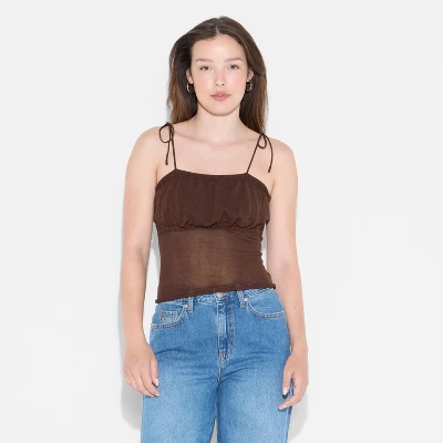 Women's Squareneck Tie-Tank Pullover Sweater - Wild Fable™ 1 Women's Squareneck Tie-Tank Pullover Sweater - Wild Fable™